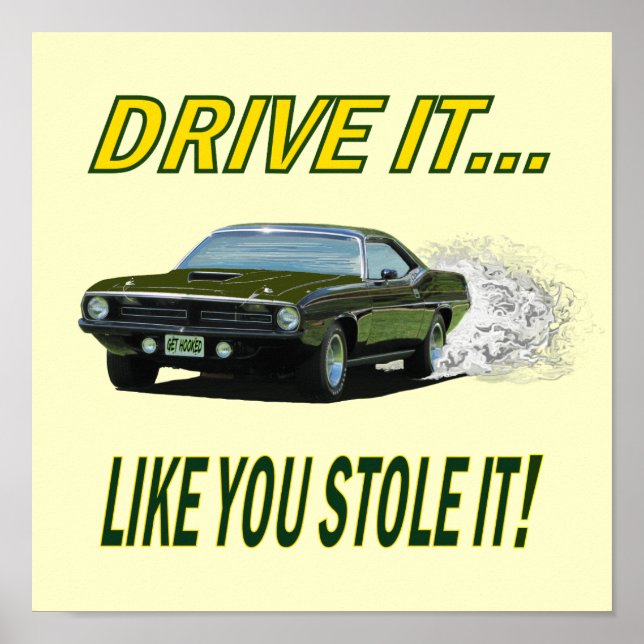 Poster Imprimer avec la conception "DRIVE IT..." (Devant)