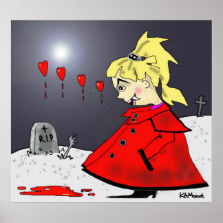 Poster Imprimer "Bite Size in The Graveyard" - par Kev Mo