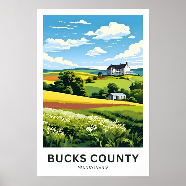 Poster Imprimer Bucks County Pennsylvania Travel (Devant)