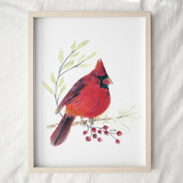 Poster Imprimer Cardinal Watercolor Art