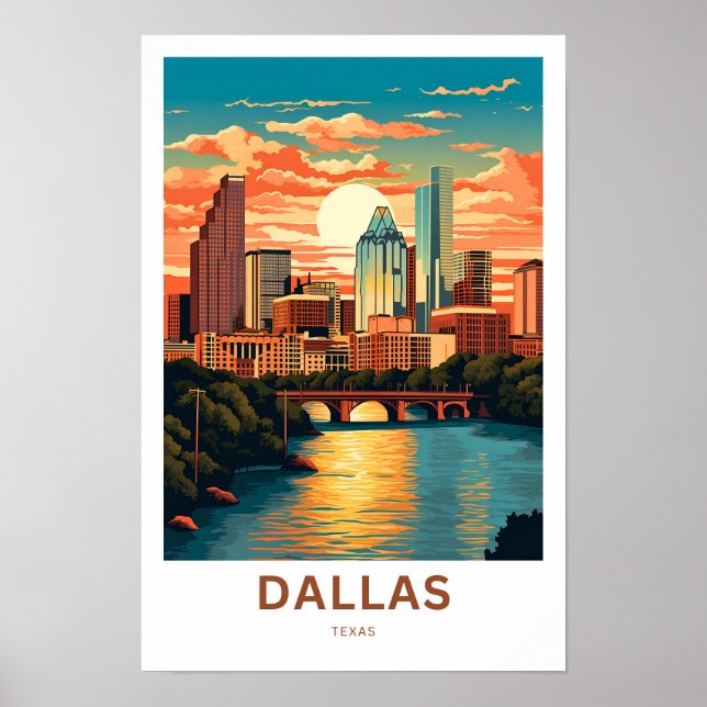 Poster Imprimer Dallas Texas Travel (Devant)