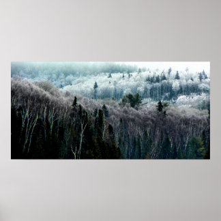 Poster Imprimer dans les collines d'hiver