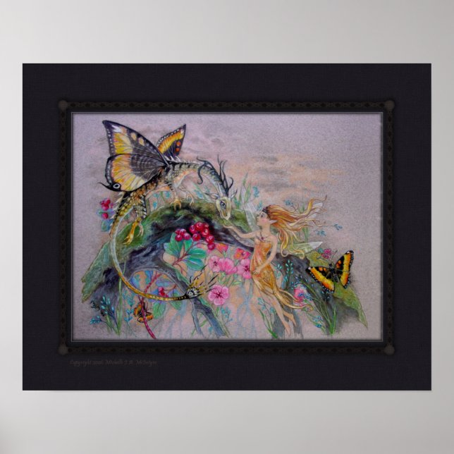 Poster Imprimer - Dragon & Fairy (Devant)