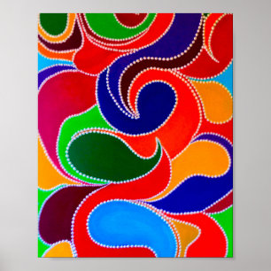 Poster Imprimer en temps de rêve des aborigènes australie