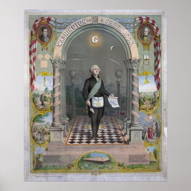 Poster Imprimer - George Washington comme un franc-maçon (Devant)