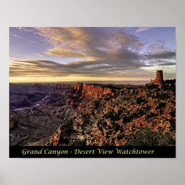 Poster Imprimer - Grand Canyon - Tour de guet de vue du d (Devant)