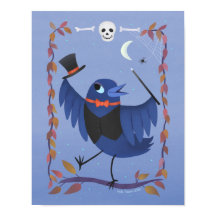 Imprimer Halloween Raven Crow Moon
