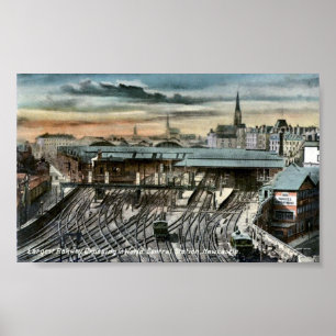 Poster Imprimer - Jonction ferroviaire Newcastle-upon-Tyn