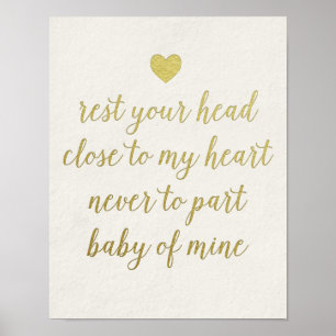 Poster Imprimer la calligraphie de mon coeur