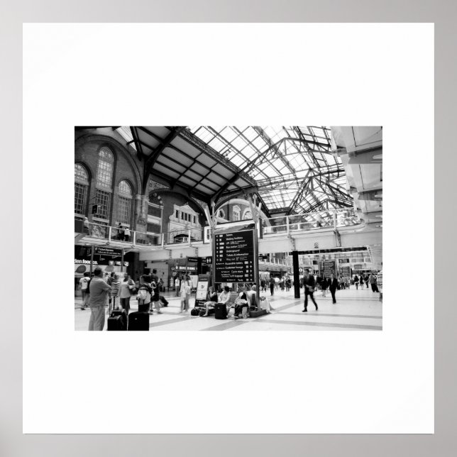 Poster Imprimer la gare de Liverpool (Devant)