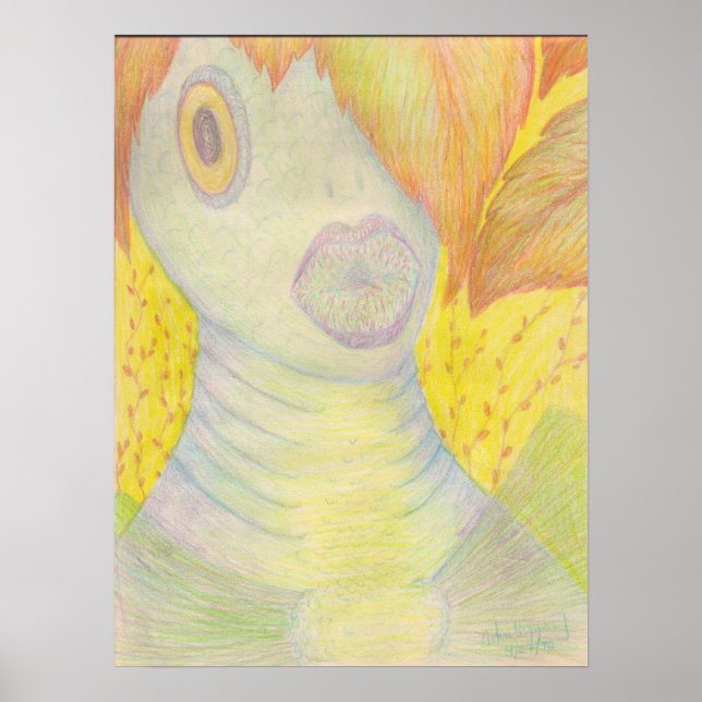 Poster Imprimer la toile "Ma sirène" (Devant)