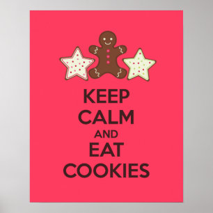 Poster Imprimer l'affiche des cookies pour garder le calm