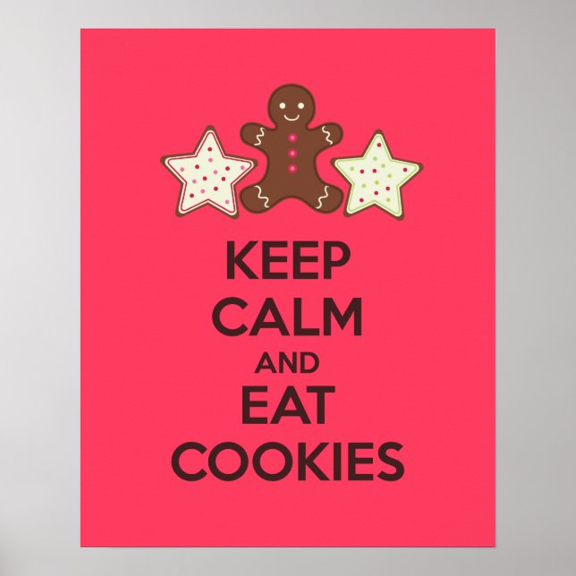 Poster Imprimer l'affiche des cookies pour garder le calm (Devant)