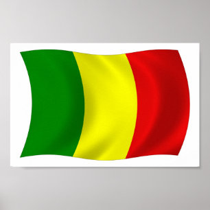 Poster Imprimer l'affiche du drapeau du Mali