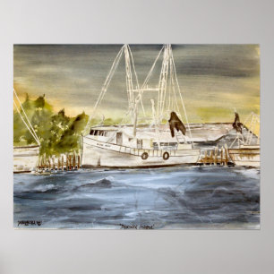 Poster imprimer l'affiche marine du port du brunswick