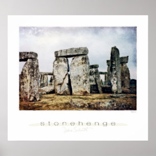 Poster Imprimer l'aquarelle Stonehenge