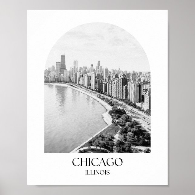 Poster Imprimer l'arc de l'Illinois de Chicago (Devant)
