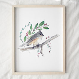 Poster Imprimer l'art de l'oiseau de souris touflée