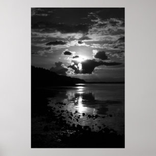 Poster Imprimer l'art Sunset noir