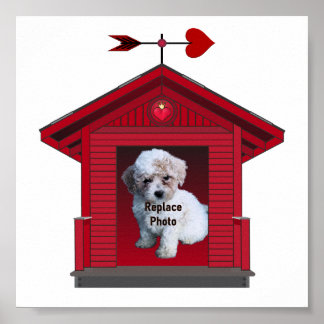 Poster Imprimer le cadre pour Chien Chien Chien Puppy Tél