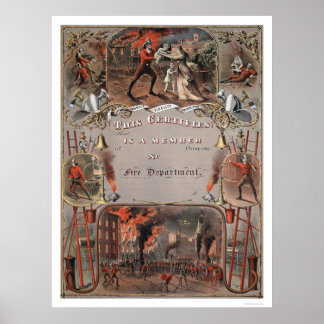 Poster Imprimer le certificat du service d'incendie
