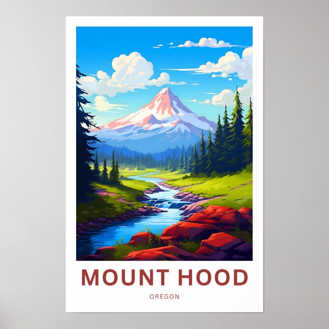 Poster Imprimer le mont Hood Oregon (Devant)