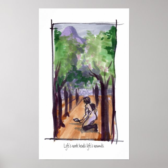 Poster Imprimer le travail de la vie (Devant)