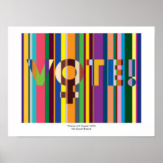 Poster Imprimer - "Les femmes décideront (VOTE !)"