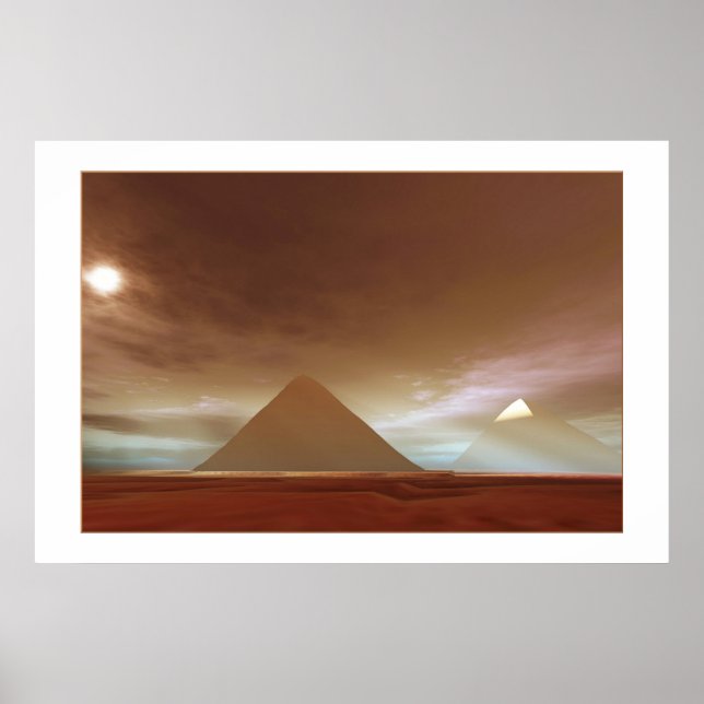 POSTER IMPRIMER LES GRANDS PYRAMIDES (Devant)