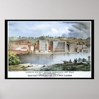 Poster Imprimer Mills Philadelphia PA de Manayunk Ripka