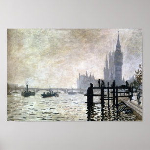 Poster Imprimer Monet-Thames et Parlement