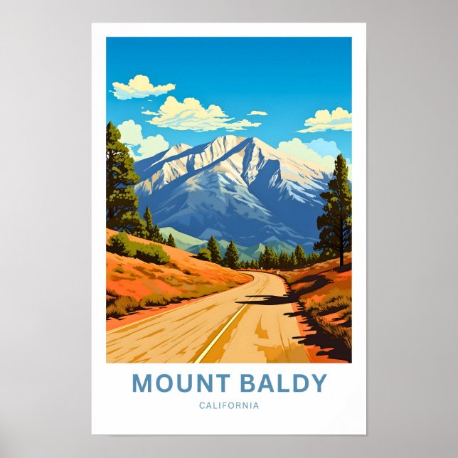 Poster Imprimer Mont Baldy California Travel (Devant)