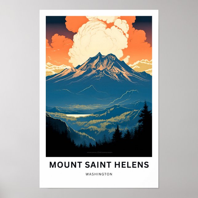 Poster Imprimer Mont Saint Helens Washington (Devant)