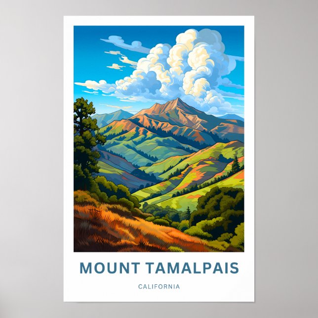 Poster Imprimer Mont Tamalpais Californie (Devant)