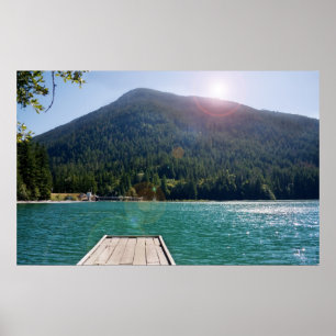 Poster Imprimer Mountain Lake et Dam