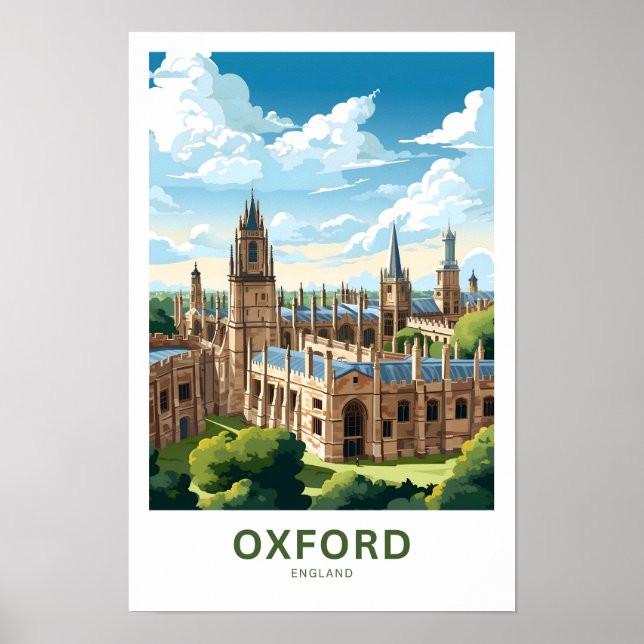 Poster Imprimer Oxford England Travel (Devant)