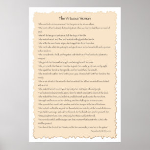 Poster Imprimer Parchemin Femme Virtuelle
