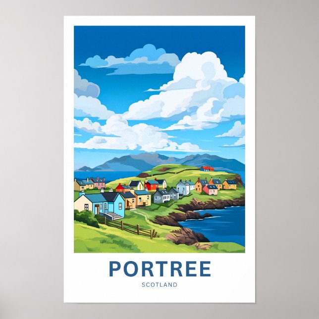 Poster Imprimer Portree Scotland Travel (Devant)