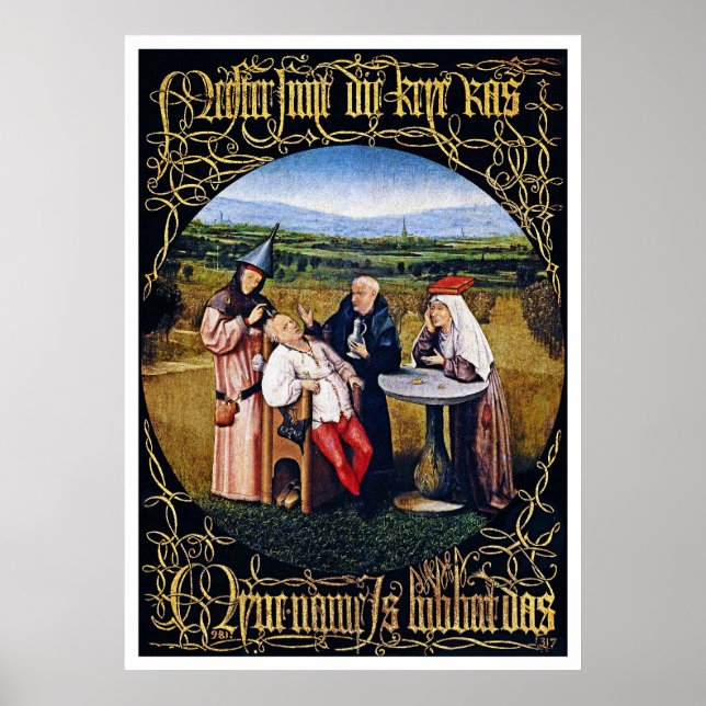 Poster Imprimer/Poster : Stone Hiéronyme Bosch-Extraction (Devant)
