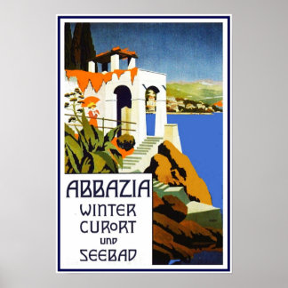 Poster Imprimer Retro Vintage Image Voyage Abbazia