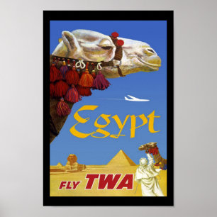 Poster Imprimer Retro Vintage Image Voyage Egypte