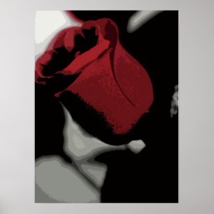 Poster Imprimer - Rose rouge simple
