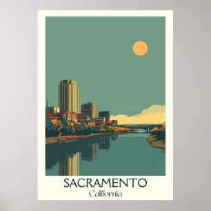 Poster Imprimer Sacramento California Art Capitole d'Ét