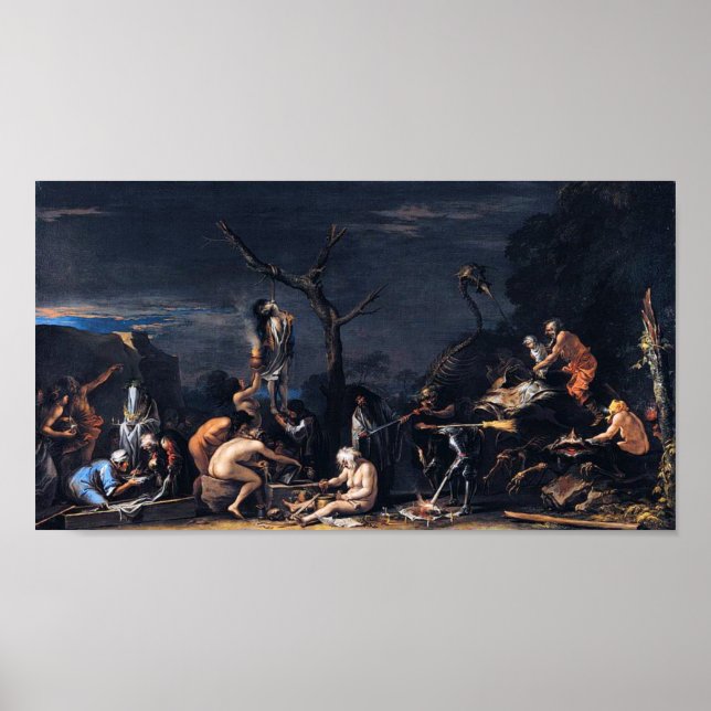 POSTER IMPRIMER SALVATOR ROSA WITCHES (Devant)