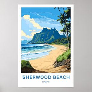 Poster Imprimer Sherwood Beach Hawaii Travel