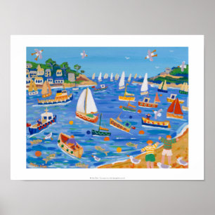 Poster Imprimer : Sunday Sailing, Fowey, Cornwall
