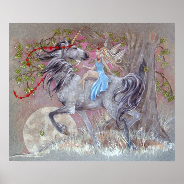 Poster IMPRIMER - Unicorn Fairy Valentine (Devant)