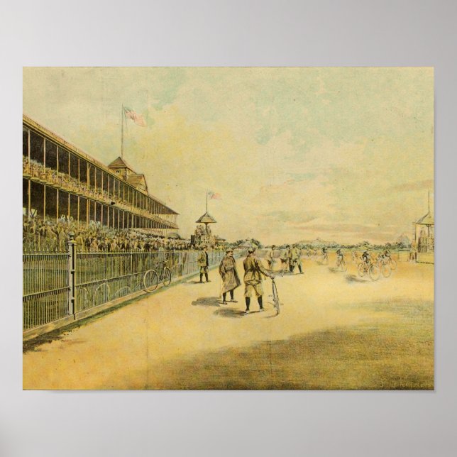 Poster Imprimer vintage 1893 Bicycle Race (Devant)