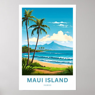 Poster Imprimer voyage de Maui Island Hawaii