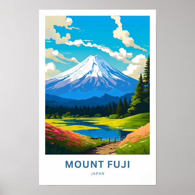 Poster Imprimer voyage du Mont Fuji Japon (Devant)